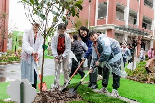种下杏花树,开启百草园,上海中医药大学携手附属中小学师生实践劳动教育一体化